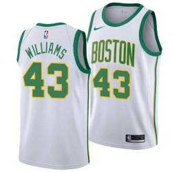 2018-19City Lorenzo Williams Twill Basketball Jersey -Celtics #43 Williams Twill Jerseys, FREE SHIPPING