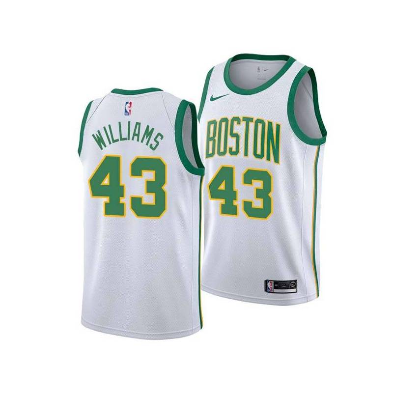 2018-19City Lorenzo Williams Twill Basketball Jersey -Celtics #43 Williams Twill Jerseys, FREE SHIPPING