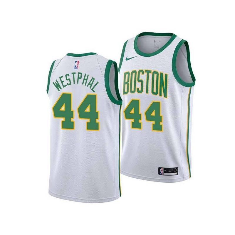 2018-19City Paul Westphal Twill Basketball Jersey -Celtics #44 Westphal Twill Jerseys, FREE SHIPPING