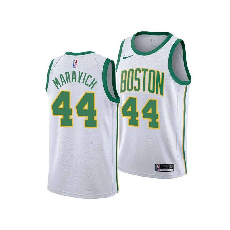 2018-19City Pete Maravich Twill Basketball Jersey -Celtics #44 Maravich Twill Jerseys, FREE SHIPPING