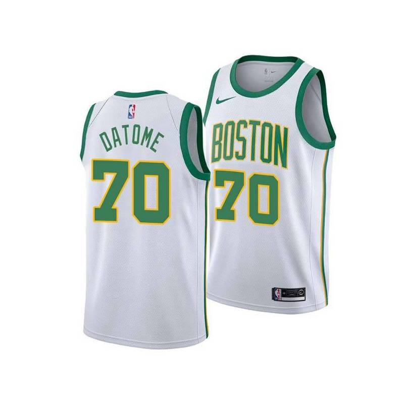 2018-19City Luigi Gigi Datome Twill Basketball Jersey -Celtics #70 Datome Twill Jerseys, FREE SHIPPING