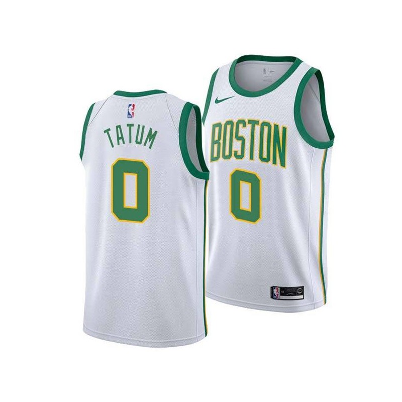 2018-19City Boston #0 Jayson Tatum 2017 Draft Twill Basketball Jersey, Tatum Celtics Twill Jersey