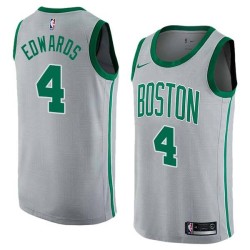 2017-18City Carsen Edwards Celtics #4 Twill Basketball Jersey FREE SHIPPING