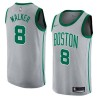 2017-18City Kemba Walker Celtics #8 Twill Basketball Jersey FREE SHIPPING