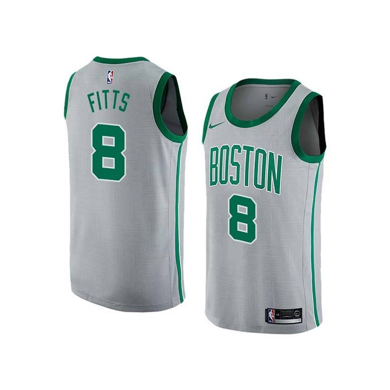 2017-18City Malik Fitts Celtics #8 Twill Basketball Jersey FREE SHIPPING