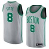 2017-18City Malik Fitts Celtics #8 Twill Basketball Jersey FREE SHIPPING