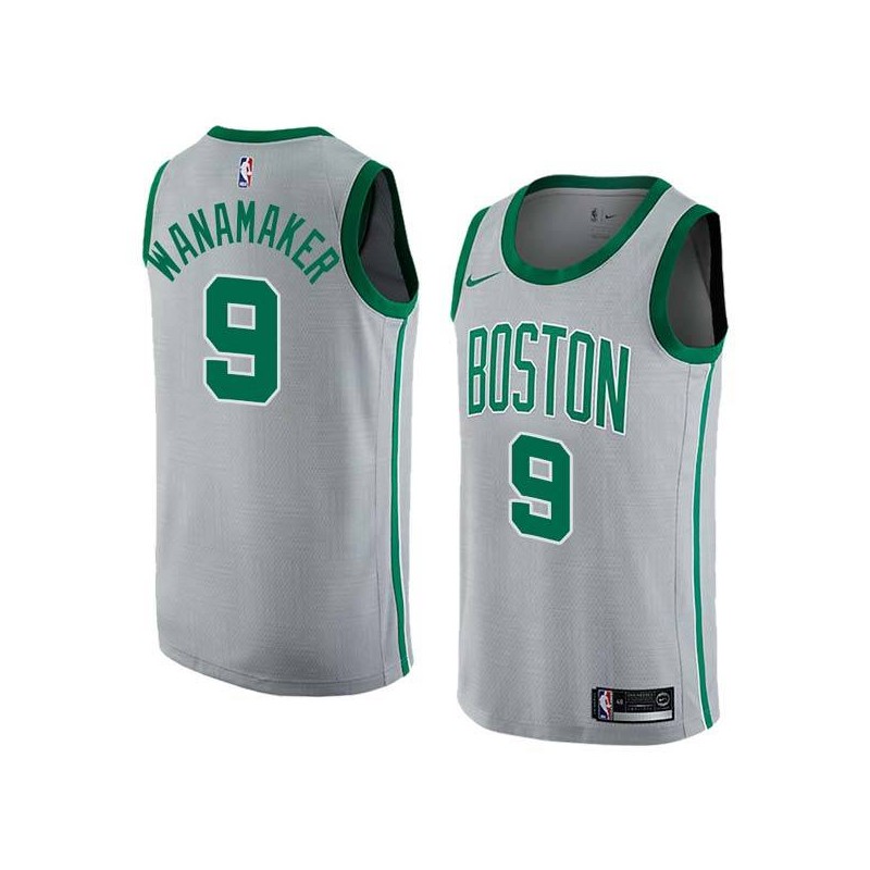 2017-18City Brad Wanamaker Celtics #9 Twill Basketball Jersey FREE SHIPPING