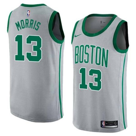 2017-18City Marcus Morris Celtics #13 Twill Basketball Jersey FREE SHIPPING