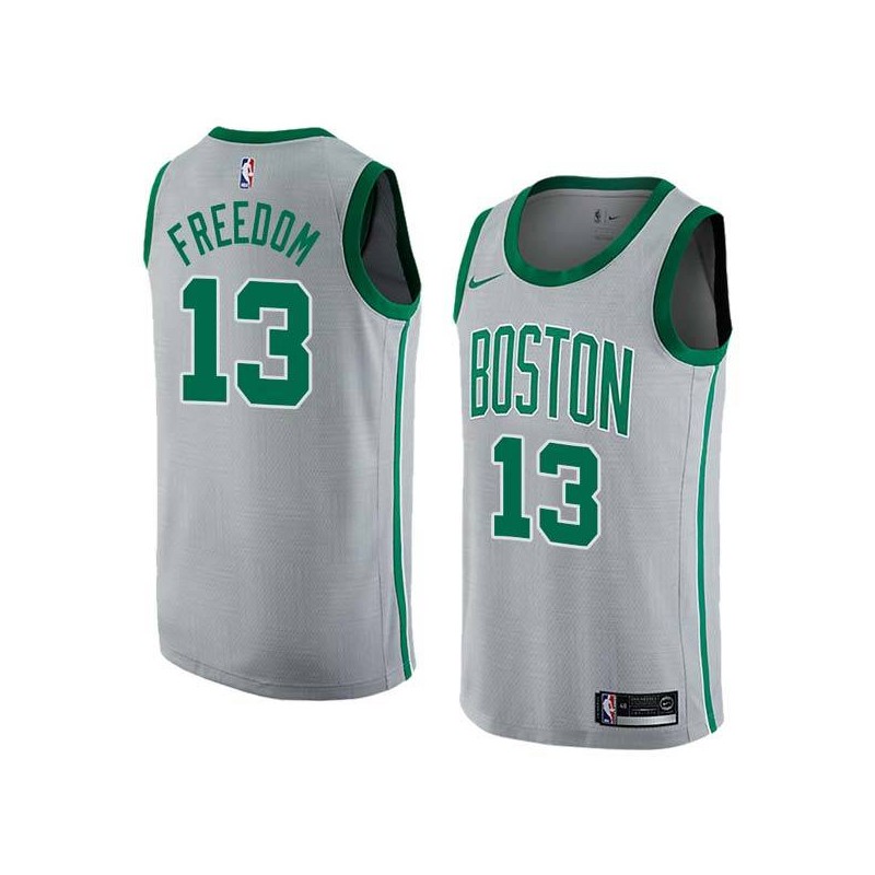 2017-18City Enes Freedom Celtics #13 Twill Basketball Jersey FREE SHIPPING