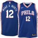 Luc Mbah a Moute Twill Basketball Jersey -76ers #12 Mbah a Moute Twill Jerseys, FREE SHIPPING
