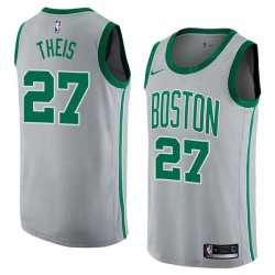 2017-18City Daniel Theis Celtics #27 Twill Basketball Jersey FREE SHIPPING
