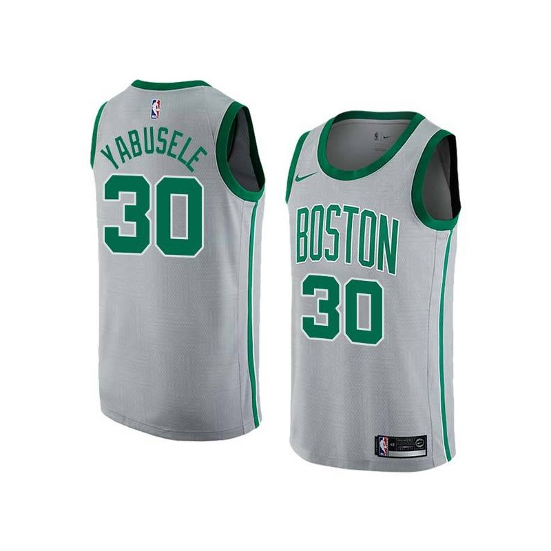 2017-18City Guerschon Yabusele Celtics #30 Twill Basketball Jersey FREE SHIPPING