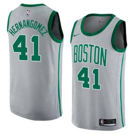 2017-18City Juancho Hernangomez Celtics #41 Twill Basketball Jersey FREE SHIPPING