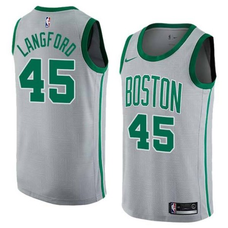 2017-18City Romeo Langford Celtics #45 Twill Basketball Jersey FREE SHIPPING