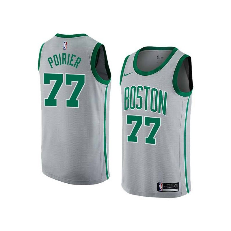 2017-18City Vincent Poirier Celtics #77 Twill Basketball Jersey FREE SHIPPING