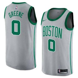 2017-18City Orien Greene Twill Basketball Jersey -Celtics #0 Greene Twill Jerseys, FREE SHIPPING