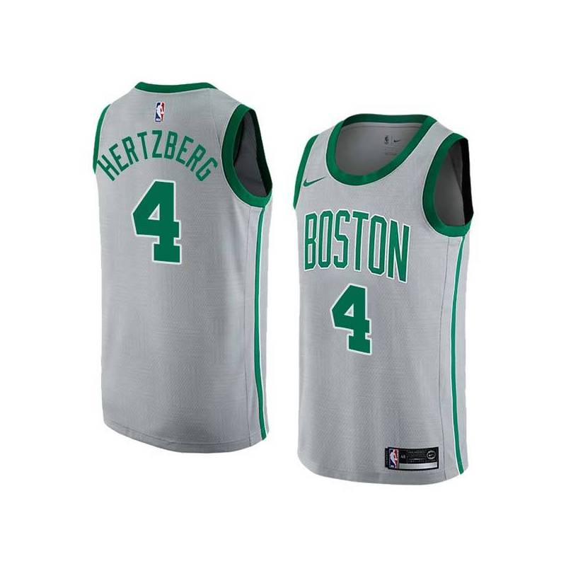 2017-18City Sonny Hertzberg Twill Basketball Jersey -Celtics #4 Hertzberg Twill Jerseys, FREE SHIPPING