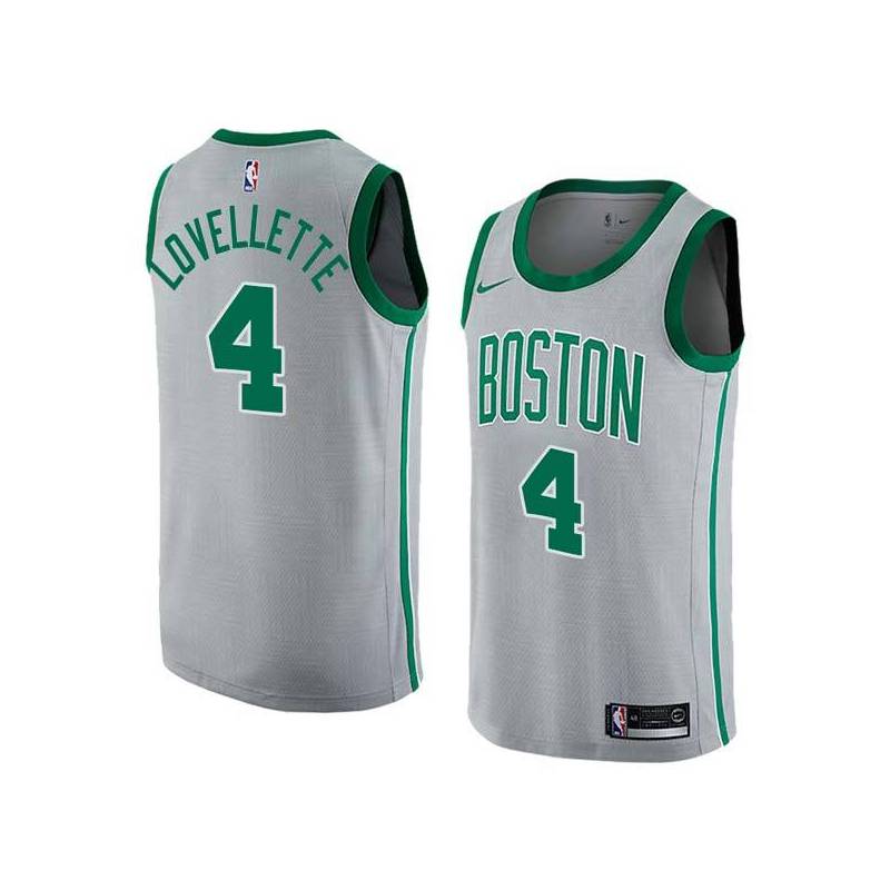 2017-18City Clyde Lovellette Twill Basketball Jersey -Celtics #4 Lovellette Twill Jerseys, FREE SHIPPING