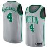 2017-18City Alaa Abdelnaby Twill Basketball Jersey -Celtics #4 Abdelnaby Twill Jerseys, FREE SHIPPING