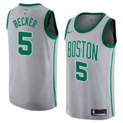 2017-18City Moe Becker Twill Basketball Jersey -Celtics #5 Becker Twill Jerseys, FREE SHIPPING