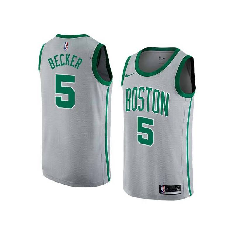 2017-18City Moe Becker Twill Basketball Jersey -Celtics #5 Becker Twill Jerseys, FREE SHIPPING