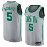 2017-18City Bill Roberts Twill Basketball Jersey -Celtics #5 Roberts Twill Jerseys, FREE SHIPPING