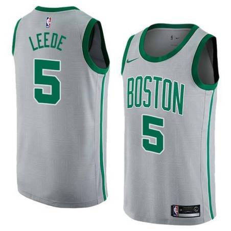 2017-18City Ed Leede Twill Basketball Jersey -Celtics #5 Leede Twill Jerseys, FREE SHIPPING