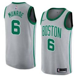 2017-18City George Munroe Twill Basketball Jersey -Celtics #6 Munroe Twill Jerseys, FREE SHIPPING