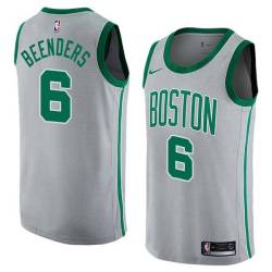 2017-18City Hank Beenders Twill Basketball Jersey -Celtics #6 Beenders Twill Jerseys, FREE SHIPPING