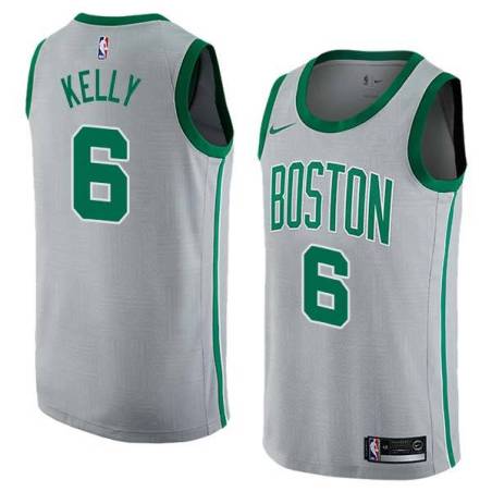 2017-18City Tom Kelly Twill Basketball Jersey -Celtics #6 Kelly Twill Jerseys, FREE SHIPPING