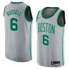 2017-18City Bill Russell Twill Basketball Jersey -Celtics #6 Russell Twill Jerseys, FREE SHIPPING