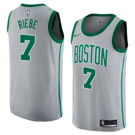 2017-18City Mel Riebe Twill Basketball Jersey -Celtics #7 Riebe Twill Jerseys, FREE SHIPPING