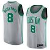 2017-18City Al Brightman Twill Basketball Jersey -Celtics #8 Brightman Twill Jerseys, FREE SHIPPING