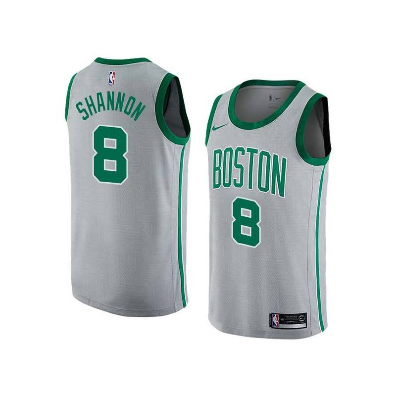 2017-18City Howie Shannon Twill Basketball Jersey -Celtics #8 Shannon Twill Jerseys, FREE SHIPPING