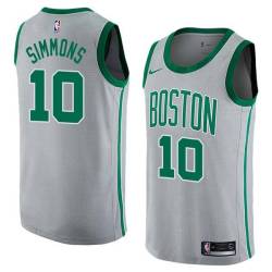 2017-18City Connie Simmons Twill Basketball Jersey -Celtics #10 Simmons Twill Jerseys, FREE SHIPPING