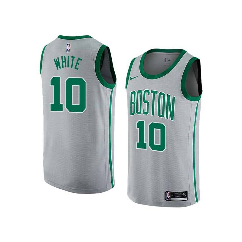 2017-18City Jo Jo White Twill Basketball Jersey -Celtics #10 White Twill Jerseys, FREE SHIPPING