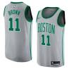 2017-18City Randy Brown Twill Basketball Jersey -Celtics #11 Brown Twill Jerseys, FREE SHIPPING