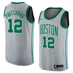 2017-18City Kevin Pritchard Twill Basketball Jersey -Celtics #12 Pritchard Twill Jerseys, FREE SHIPPING