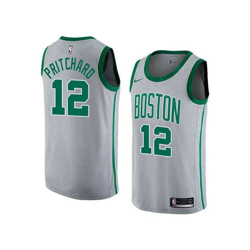 2017-18City Kevin Pritchard Twill Basketball Jersey -Celtics #12 Pritchard Twill Jerseys, FREE SHIPPING