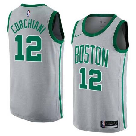 2017-18City Chris Corchiani Twill Basketball Jersey -Celtics #12 Corchiani Twill Jerseys, FREE SHIPPING