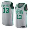 2017-18City Red Wallace Twill Basketball Jersey -Celtics #13 Wallace Twill Jerseys, FREE SHIPPING