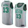 2017-18City Bob Harris Twill Basketball Jersey -Celtics #13 Harris Twill Jerseys, FREE SHIPPING