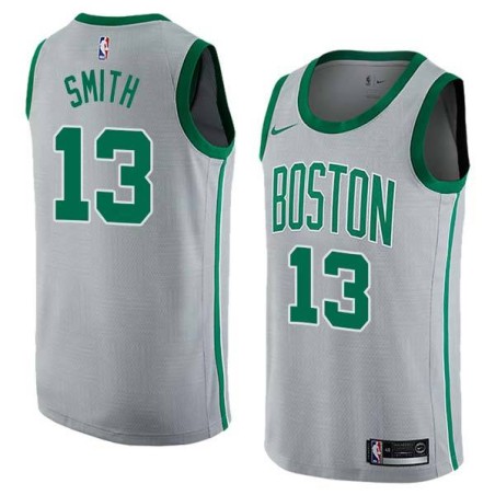 2017-18City Charles Smith Twill Basketball Jersey -Celtics #13 Smith Twill Jerseys, FREE SHIPPING