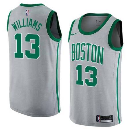 2017-18City Shelden Williams Twill Basketball Jersey -Celtics #13 Williams Twill Jerseys, FREE SHIPPING