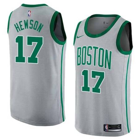 2017-18City Jack Hewson Twill Basketball Jersey -Celtics #17 Hewson Twill Jerseys, FREE SHIPPING