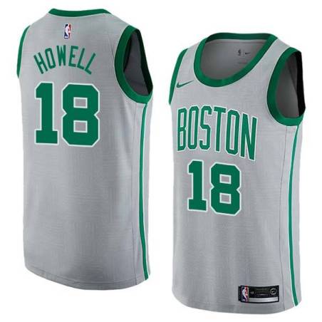 2017-18City Bailey Howell Twill Basketball Jersey -Celtics #18 Howell Twill Jerseys, FREE SHIPPING