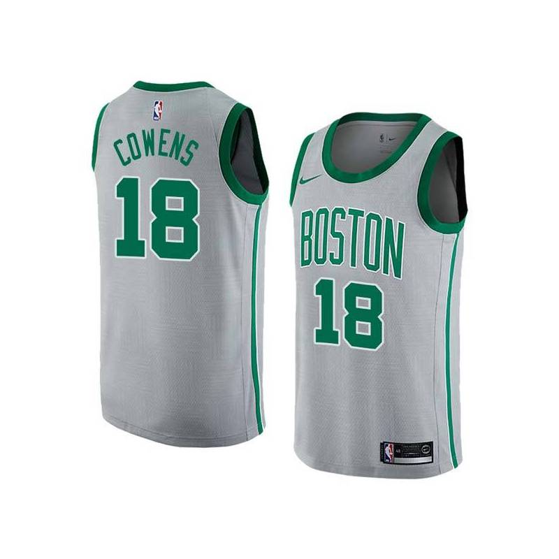2017-18City Dave Cowens Twill Basketball Jersey -Celtics #18 Cowens Twill Jerseys, FREE SHIPPING