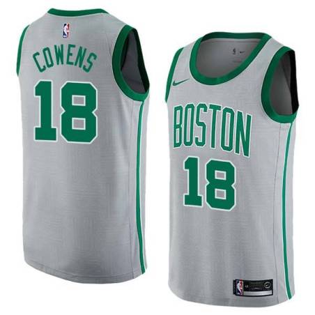 2017-18City Dave Cowens Twill Basketball Jersey -Celtics #18 Cowens Twill Jerseys, FREE SHIPPING