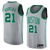 2017-18City Frank Kudelka Twill Basketball Jersey -Celtics #21 Kudelka Twill Jerseys, FREE SHIPPING