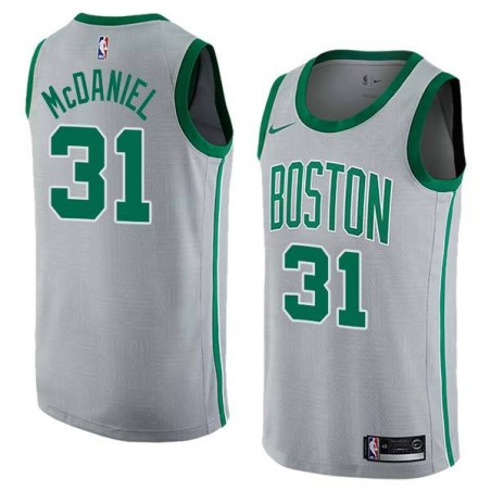 2017-18City Xavier McDaniel Twill Basketball Jersey -Celtics #31 McDaniel Twill Jerseys, FREE SHIPPING